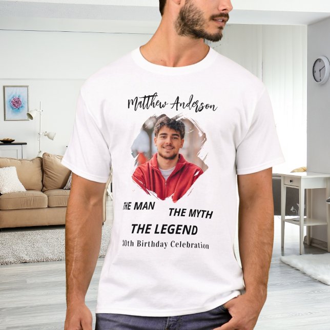 Camiseta Foto de aniversário mito mito de legenda diversão (Criador carregado)