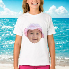 Camiseta Foto de bebê personalizada, rosto de foto de bebê