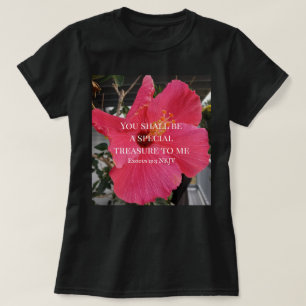 Camiseta Foto de Bíblia especial do tesouro de Hibiscus Ver