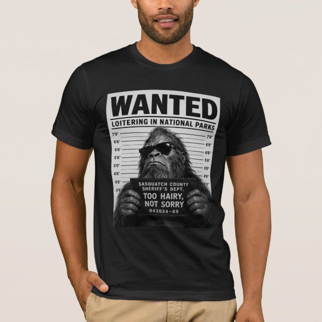 Camiseta Foto de Bigfoot Preso  (Frente)