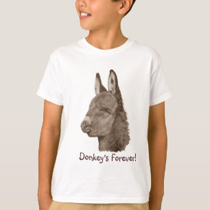 Camiseta foto de burro muito fofo