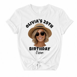 Camiseta Foto de Cabeça de Aniversário Personalizada Equi