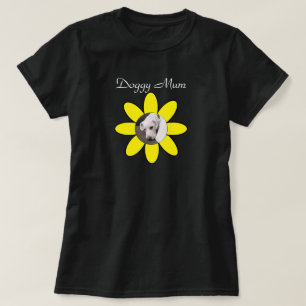 Camiseta Foto de Cachorro Bonito na Mãe Bonito Amarela