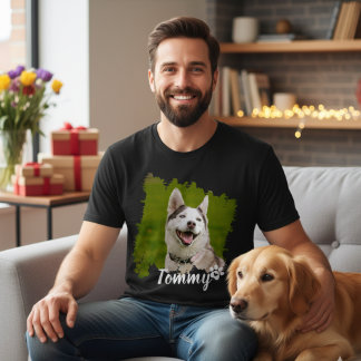 Camiseta Foto de Cachorro de Estimação Bootleg Colagem de F