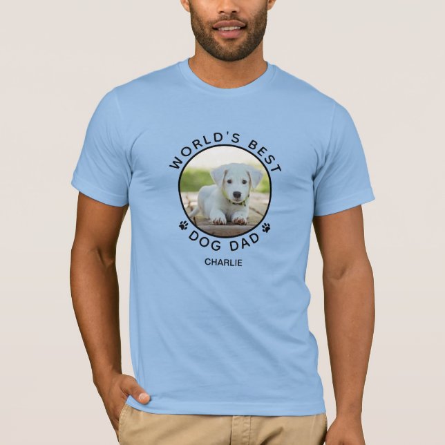 Camiseta Foto de Cachorro Divertido Nome Pata Preta Impress (Frente)