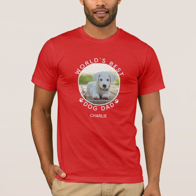 Camiseta Foto de Cachorro Divertido Nome White Paw Imprime  (Frente)