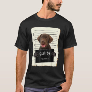 Camiseta Foto de cachorro labrador chocolate mug shot cacho