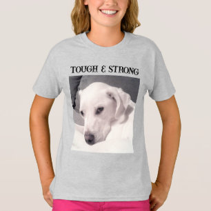 Camiseta Foto de Cachorro Mistura de Labrador Branco Fofinh