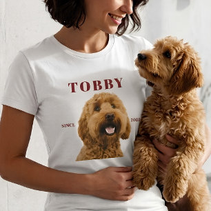 Camiseta Foto de cachorro personalizada e nome do animal
