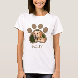 Camiseta Foto de Cachorro Pet Impressão de Pata
