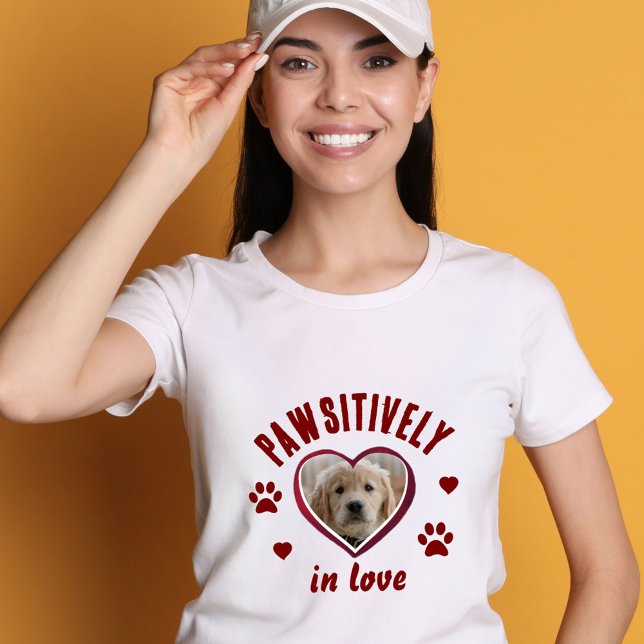 Camiseta Foto de Cão Cardíaco Pawsitively (Criador carregado)