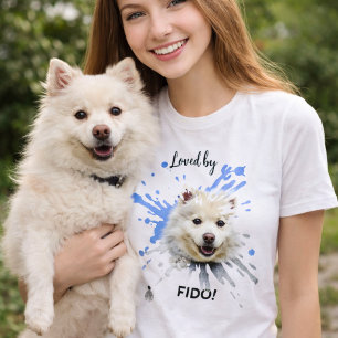 Camiseta Foto de cão esmaga humor divertido amor