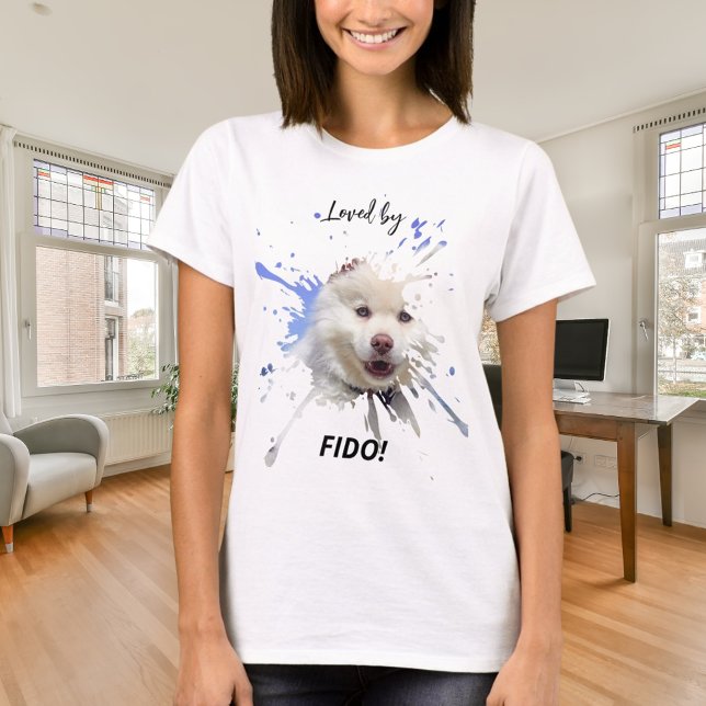 Camiseta Foto de cão esmaga humor divertido amor (Criador carregado)
