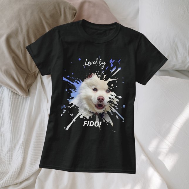 Camiseta Foto de cão esmaga humor divertido amor (Criador carregado)