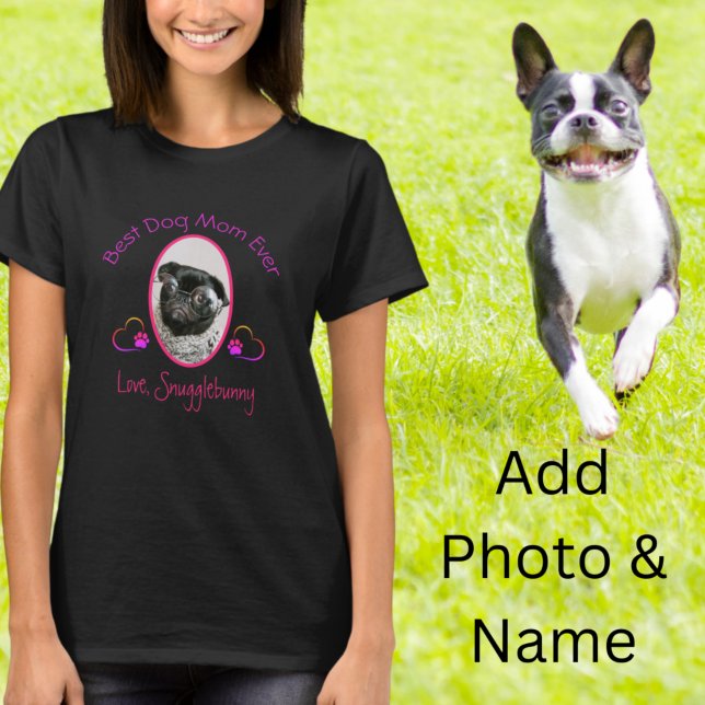 Camiseta Foto de Cão Melhor Cão Mãe Alguma Vez Impressão de (Criador carregado)