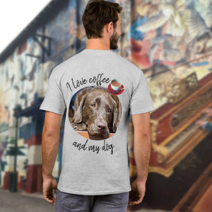 Camiseta Foto de cão substituível e texto personalizado