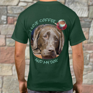Camiseta Foto de cão substituível e texto personalizado