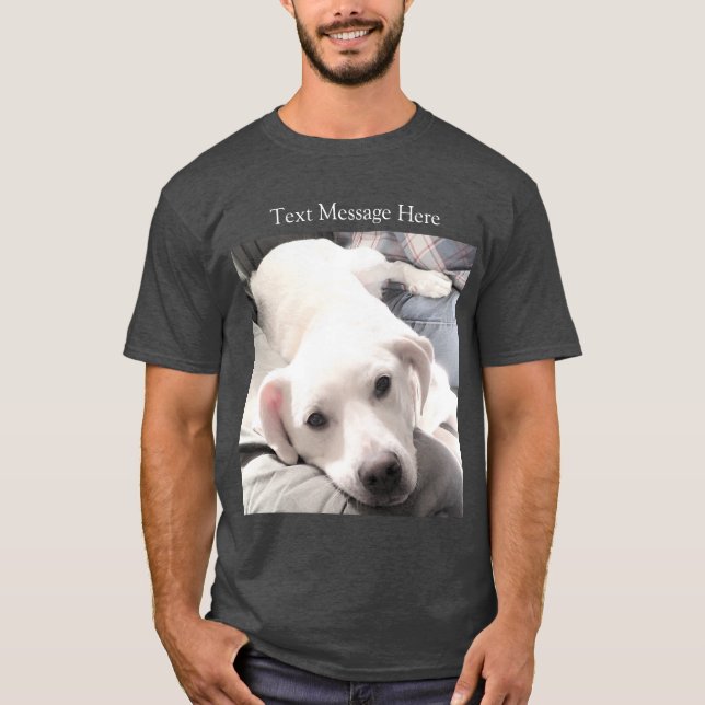 Camiseta Foto de Cinza de presente de Páscoa branca e branc (Frente)