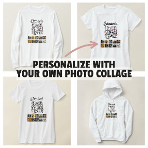 Camiseta Foto de Colagem de Fotos da Mãe Melhor Mãe Nunca