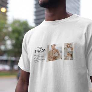 Camiseta Foto de Colagem Moderna com o Pai Melhor Presente