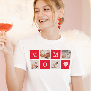 Camiseta Foto de Colagem Moderna e a Melhor Mãe Já Presente