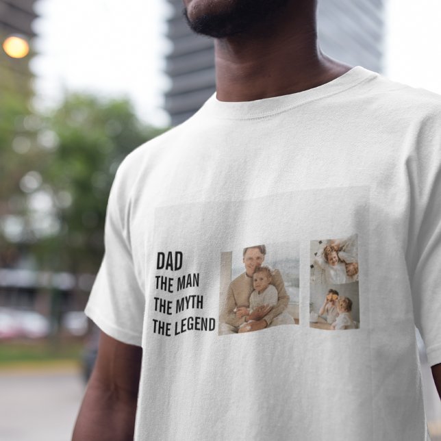 Camiseta Foto de Colagem Moderna | "Presente Pai (Criador carregado)