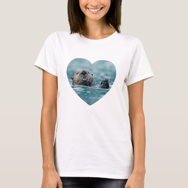 Camiseta Foto de Coração de Férias (Frente)