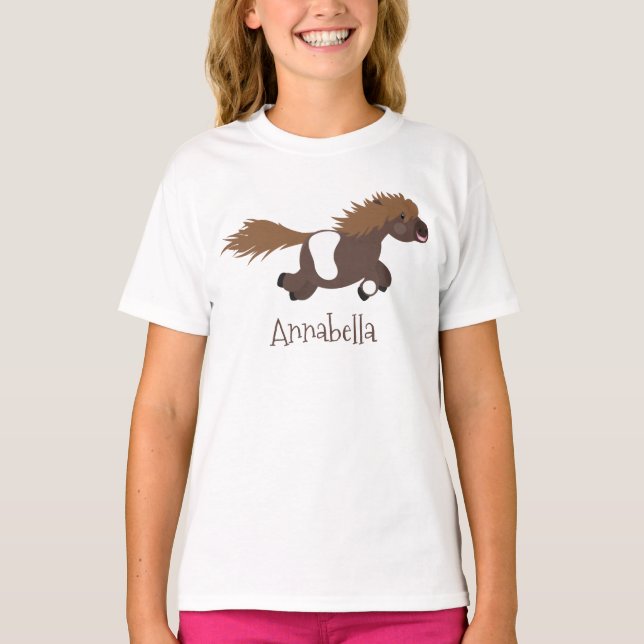 Camiseta Foto de desenho animado de Shetland em circulação (Frente)