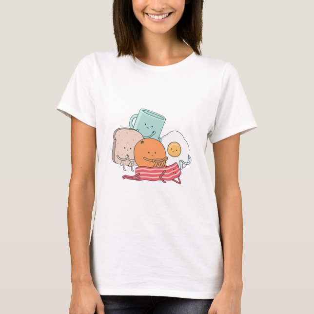 Camiseta Foto de família da comida (Frente)