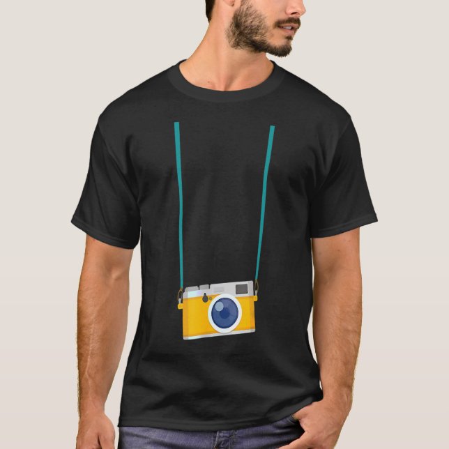 Camiseta Foto de Férias de Férias Gráficas de Câmera Torist (Frente)