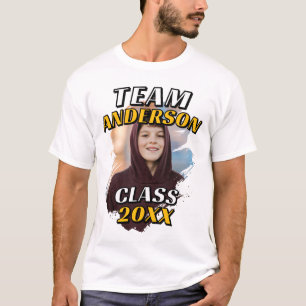 Camiseta Foto de Formatura da Equipe [Sobrenome] Turma de 2