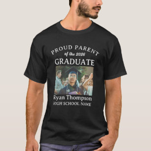 Camiseta Foto de Formatura dos Pais Turma de 2026 Preta
