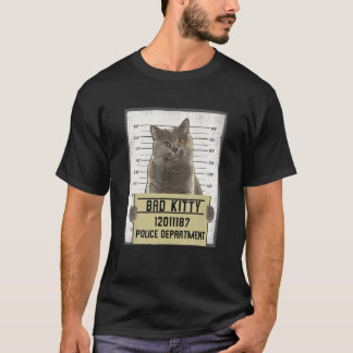 Camiseta Foto de Gato Criminoso Pet