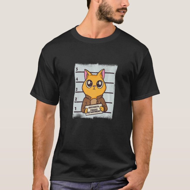 Camiseta Foto de Gato na Prisão (Frente)
