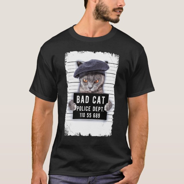 Camiseta Foto de Gato Preso (Frente)