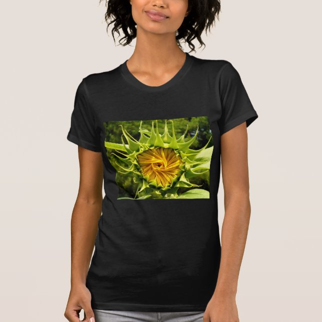 Camiseta Foto de girassol amarelo elegante (Frente)