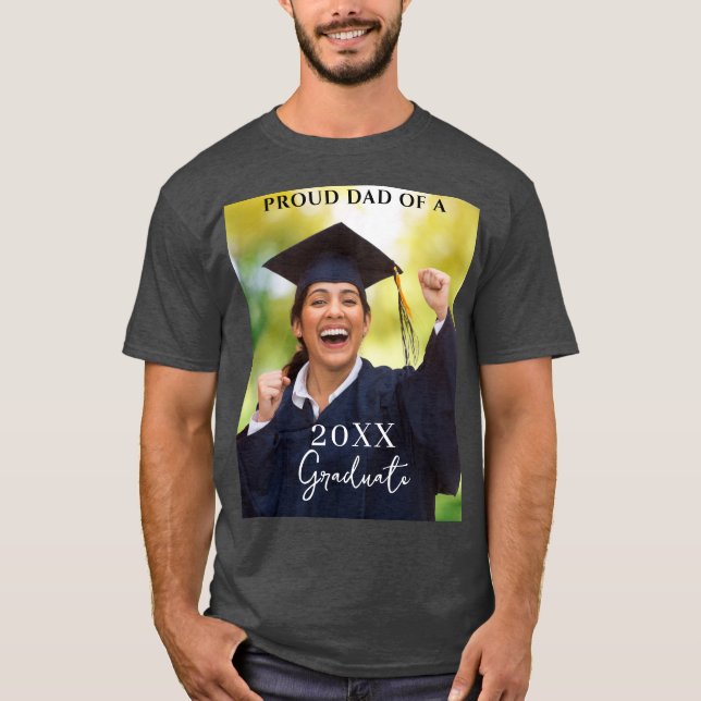 Camiseta Foto de Graduação - Camisa-Pai Orgulhosa (Frente)