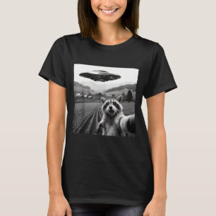 Camiseta Foto de Guaxinim com Alien Ufo Guaxinim Alien Engr