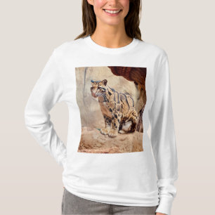 Camiseta foto de leopardo nebuloso natureza vida selvagem e