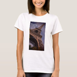 Camiseta Foto de Marco Famoso da Torre Eiffel de Paris