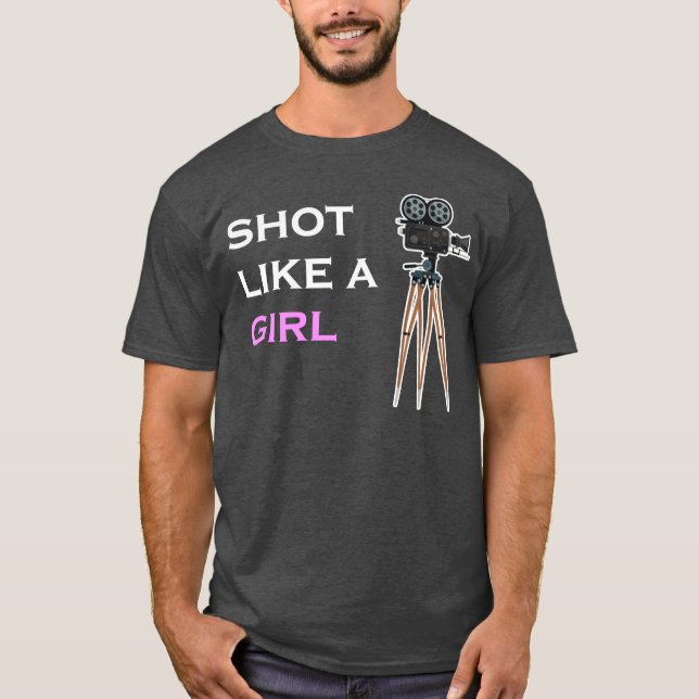 Camiseta Foto De Menina Cineasta Female Movie Diretor b (Frente)