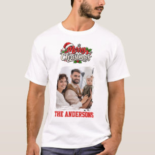 Camiseta Foto de Natal família amigos