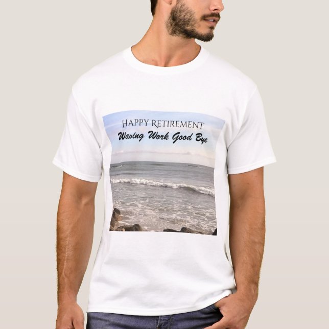 Camiseta Foto de Ondas do Oceano Atlântico Feliz Reforma T- (Frente)