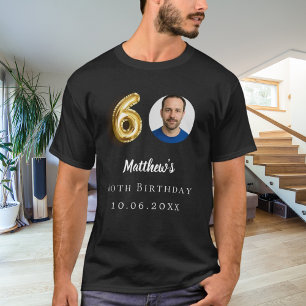 Camiseta Foto de ouro preto de 60 anos