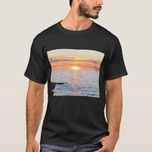 Camiseta Foto de Ouro Sunset e Blue Ocean