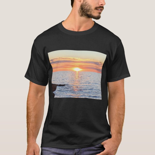 Camiseta Foto de Ouro Sunset e Blue Ocean (Frente)