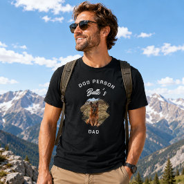 Camiseta Foto de Pai Pessoa de Cachorro Preto