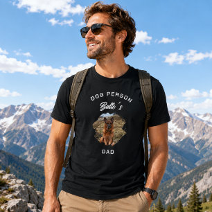 Camiseta Foto de Pai Pessoa de Cachorro Preto