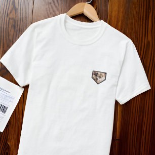 Camiseta Foto de Pet de Crachá Personalizado de Grunge Simp