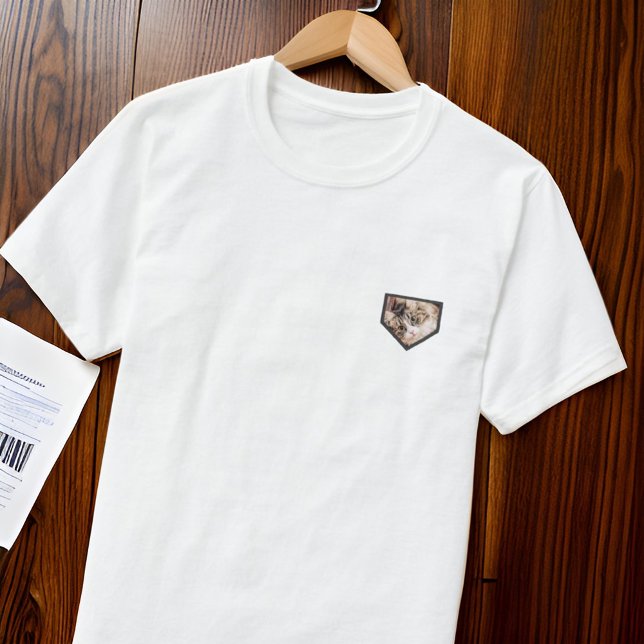 Camiseta Foto de Pet de Crachá Personalizado de Grunge Simp (Criador carregado)